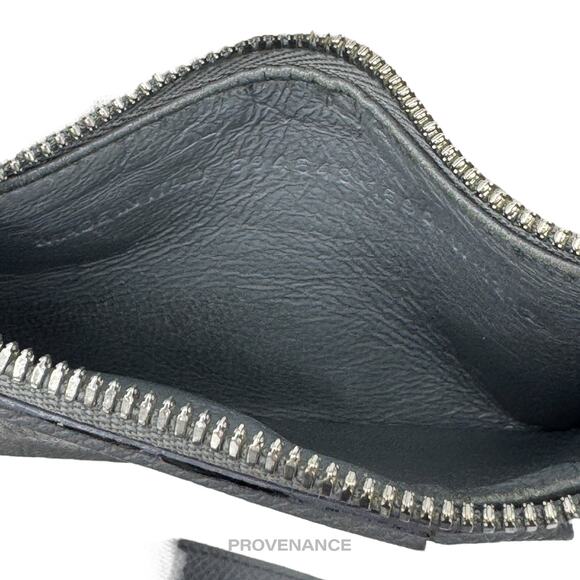 🔴 Balenciaga Logo Neck Lanyard Zip Card Wallet - Gray - Picture 8 of 10